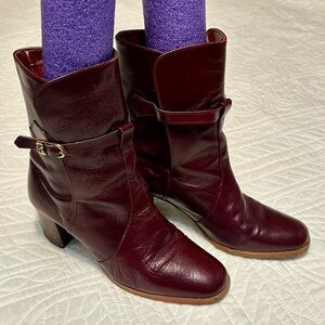 Etienne Aigner Vintage Oxblood Boots size 6